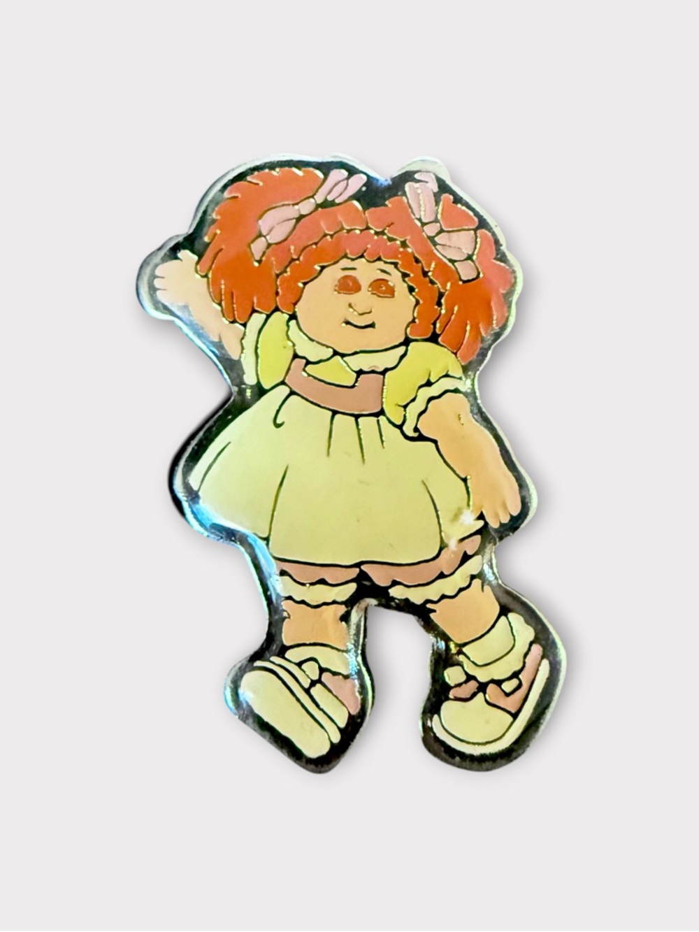 1980s Enamel Cabbage Patch Kids Brooch